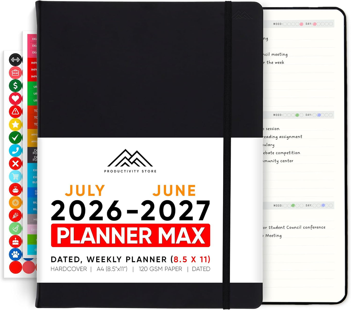 Dated, 2026 Planner, 5.8” x 8.3” - The #1 Productivity Planner to Achieve Your 2026 Goals - Planner 2026-2027 by PRODUCTIVITY STORE (A5, GREY)