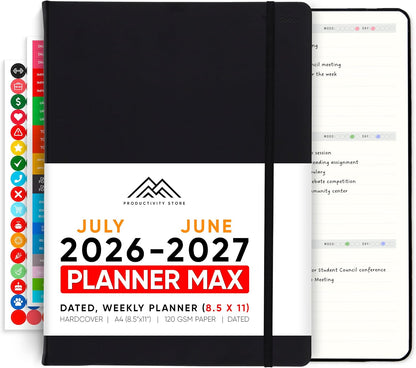 Dated, 2026 Planner, 5.8” x 8.3” - The #1 Productivity Planner to Achieve Your 2026 Goals - Planner 2026-2027 by PRODUCTIVITY STORE (A5, GREY)