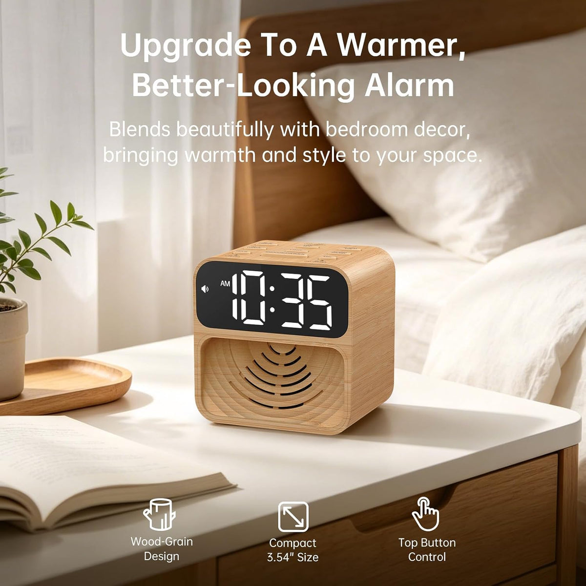 AuroraCalm Extra Loud Alarm Clock for Heavy Sleepers with 115dB Alarm