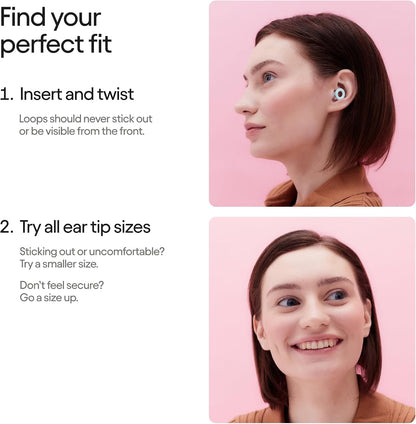 Loop Quiet 2 Ear Plugs - Ultra-Comfy Reusable Hearing Protection for Sleep | 24dB SNR noise reduction. Flexible, customizable fit. Reusable & washable. For deep focus, travel, noise sensitivity