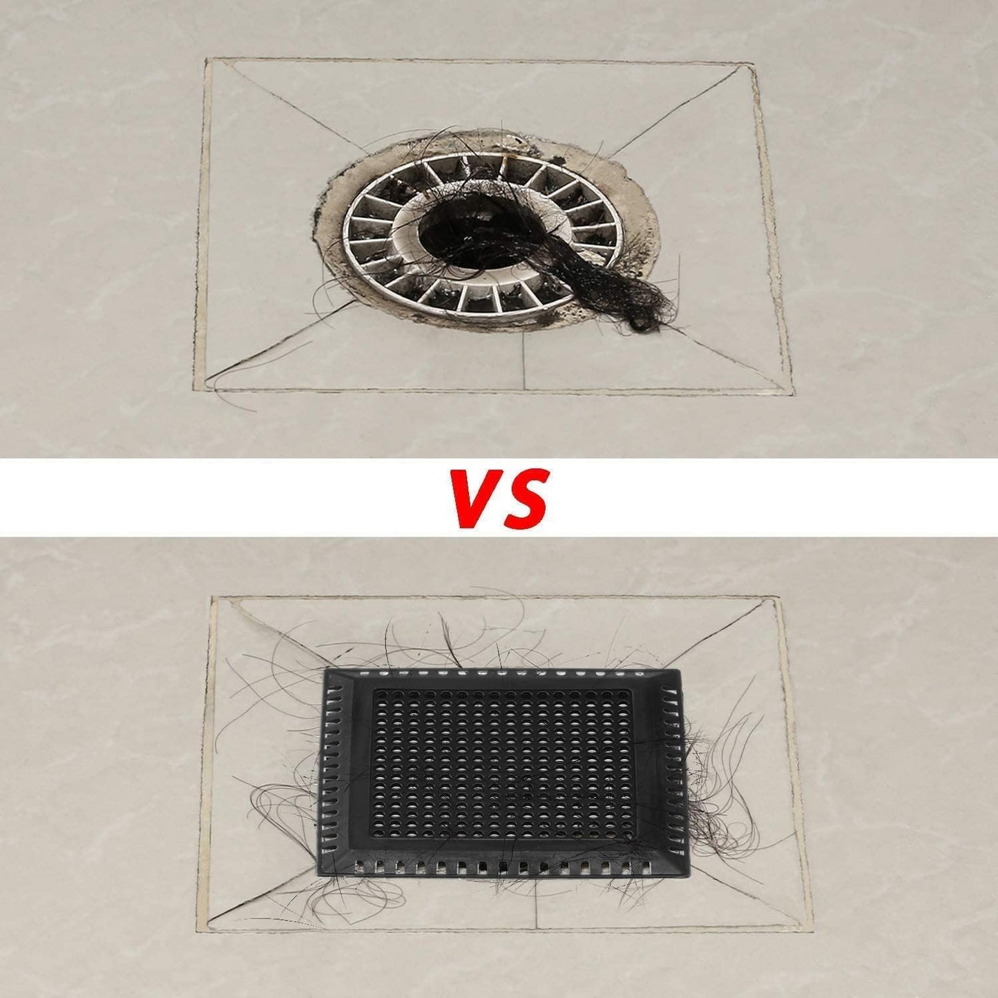 Aojuxix Shower Drain Hair Catcher/Drain Strainer/Shower Drain Cover | Stainless Steel and Silicone Hair Trap for Bathroom Floor Drain (Patented Product)