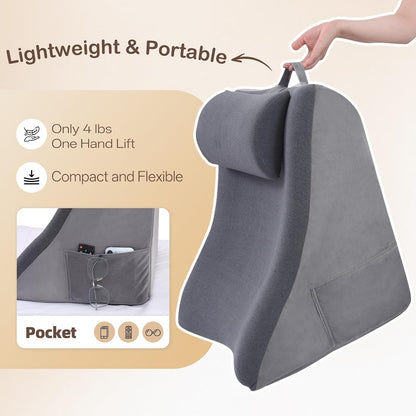 Vekkia 21” Back Rest Pillow with Dual-Layer Foam for Reclining and Sitting