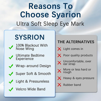 Full Coverage Sleep Mask for Sleeping, 100% Light Blocking Eye Mask | Nose Pad Design for Light locking, Ultra Soft Breathable Material, Adjustable Strap, Perfect for Travel, Shift Work, and Nap