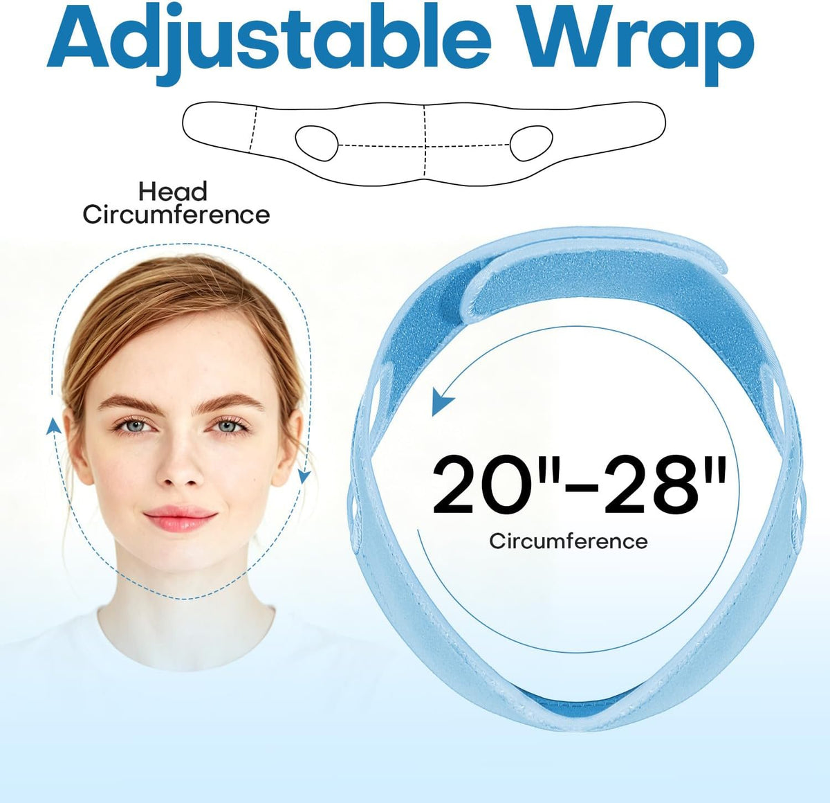 ZNÖCUETÖD Wisdom Teeth Ice Pack Face Head Wrap for Wisdom Teeth Removal Toothache Pain Relief, TMJ, Jaw Ice for Face Oral Surgery, Dental Implant with 4 Reusable Hot Cold Gel Packs (Mint Green)