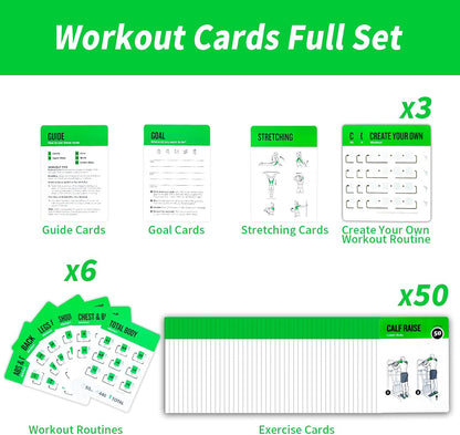 Half Balance Ball Workout Cards, 62 Exercises Cards Deck Large Size 5" x 3.5" Fitness Cards for Women & Men, Beginner Fitness Guide to Training Exercises at Home or Gym
