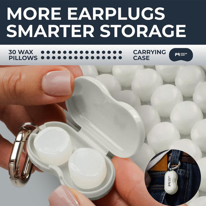 Peace&Quiet PQ Wax Ear Plugs for Sleeping - 30 Silicone Wax Earplugs