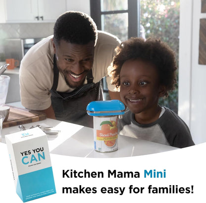 Kitchen Mama Mini Electric Can Opener Smooth Edge, White | Opens Can with One Press, Ultra-Compact Portable, Hands-Free Cordless, Safe for Seniors with Arthritis