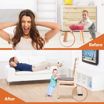Furniture Pads 300 Pack Furniture Felt Pads for Hardwood Floors, Beige | Huge Quantity Self Adhesive Anti Scratch Floor Protector for Furniture Legs with 60 Cabinet Door Bumpers