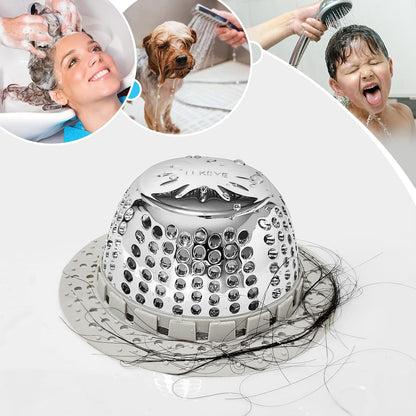 LEKEYE Drain Hair Catcher/Bathtub Drain Cover/Drain Protector for Pop-Up & Regular Drains(Patented Product)