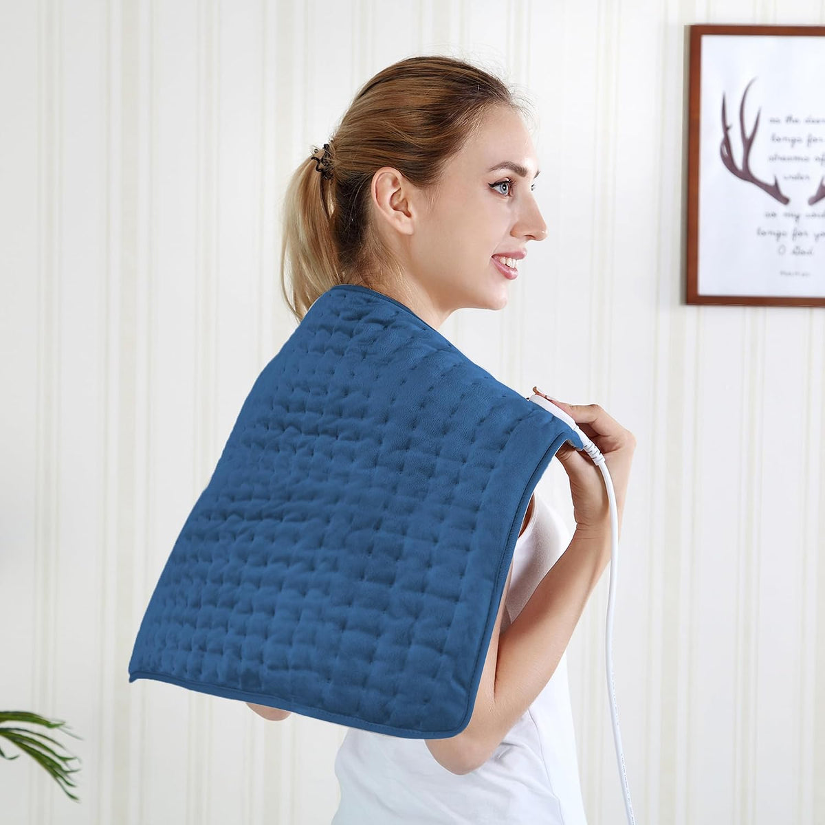 Electric Heating pad for Back Neck Shoulder Knee Arms Legs- Electric Heat Pads with 6 Heat Settings & Auto Shut Off Heat Heating Pad for Birthday Mother Father Girl Men Women