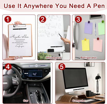 Jeffdad 4 Pcs Silicone Magnetic Pen Pencil Holder, Multicolor, 569778 3 DWxwy9Q9m