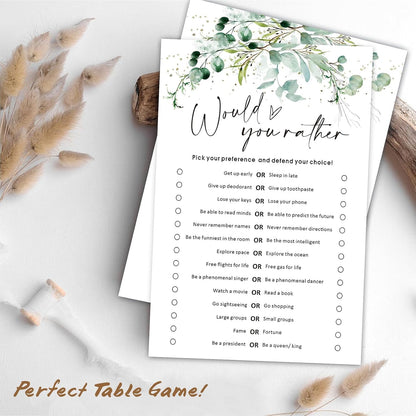What’s on Your Phone Game Cards Set of 30, 5x7 in Icebreaker Bingo Cards, Greenery Office Team Games, Birthday Party Games for Adults, Back to School - 02