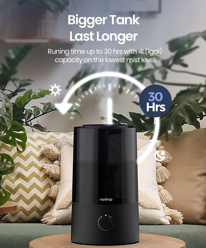 raydrop 1.7L Cool Mist Humidifier for Bedroom Nightstand