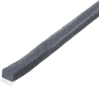 MD Building Foam Window Seal for Ex-Large Gaps, Gray, 17ft | Open-Cell Polyurethane Foam, Self-Adhesive Backing, Cut-to-Length Scissors, Seals Drafts Moisture Dust Insects