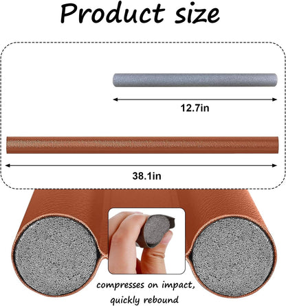 Wanheart Under Door Draft Stopper 38 Inch, Door Sweep for Bottom of Door | Draft Blocking, Small Gap Fit, Trim to Size, No Adhesive, Wipeable Cover