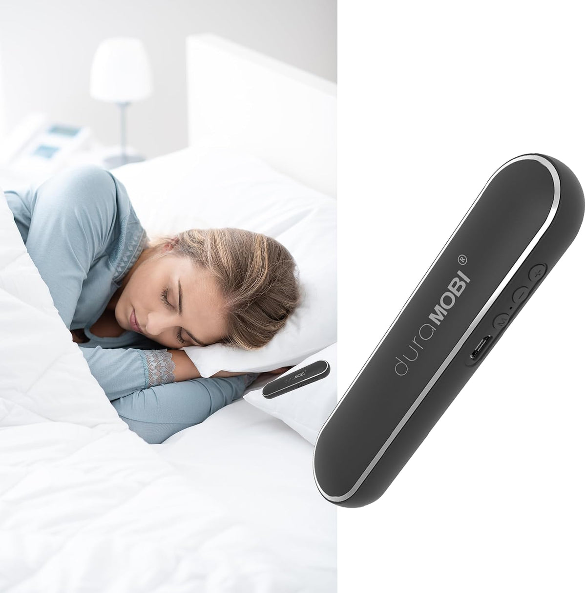 Bone Conduction Under Pillow Sleep Speaker, Ultra-Thin Bluetooth 5.3 Bedside Speaker, TF Card Slot, Auto-Off Timer, Private Audio for Side Sleepers & Light Sleepers (C807-Black)