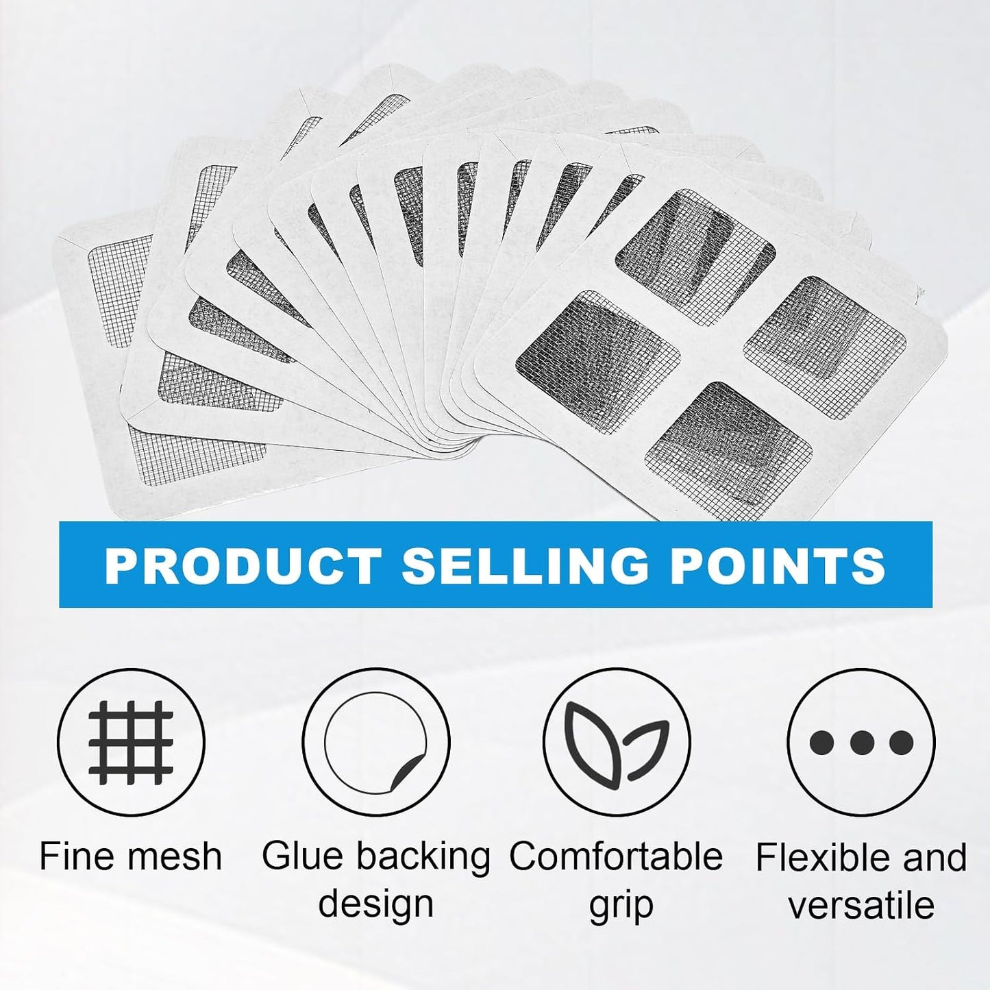 50Pcs Disposable Shower Drain Cover Hair Catcher, Disposable Floor Drain Sticker, Suit Sewer Filter Screen, Bathroom, Bathtub, Kitchen, Sink Floor Stickers
