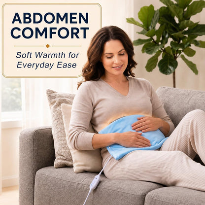 Boncare® Stay-On Small Vinyl Electric Heating Pad for Neck and Shoulders and Back Without Auto-Off, Low & High Heat Levels, Waterproof Hot Heat Pad with Washable Cover (11.5"x13.5", 1-Pack)