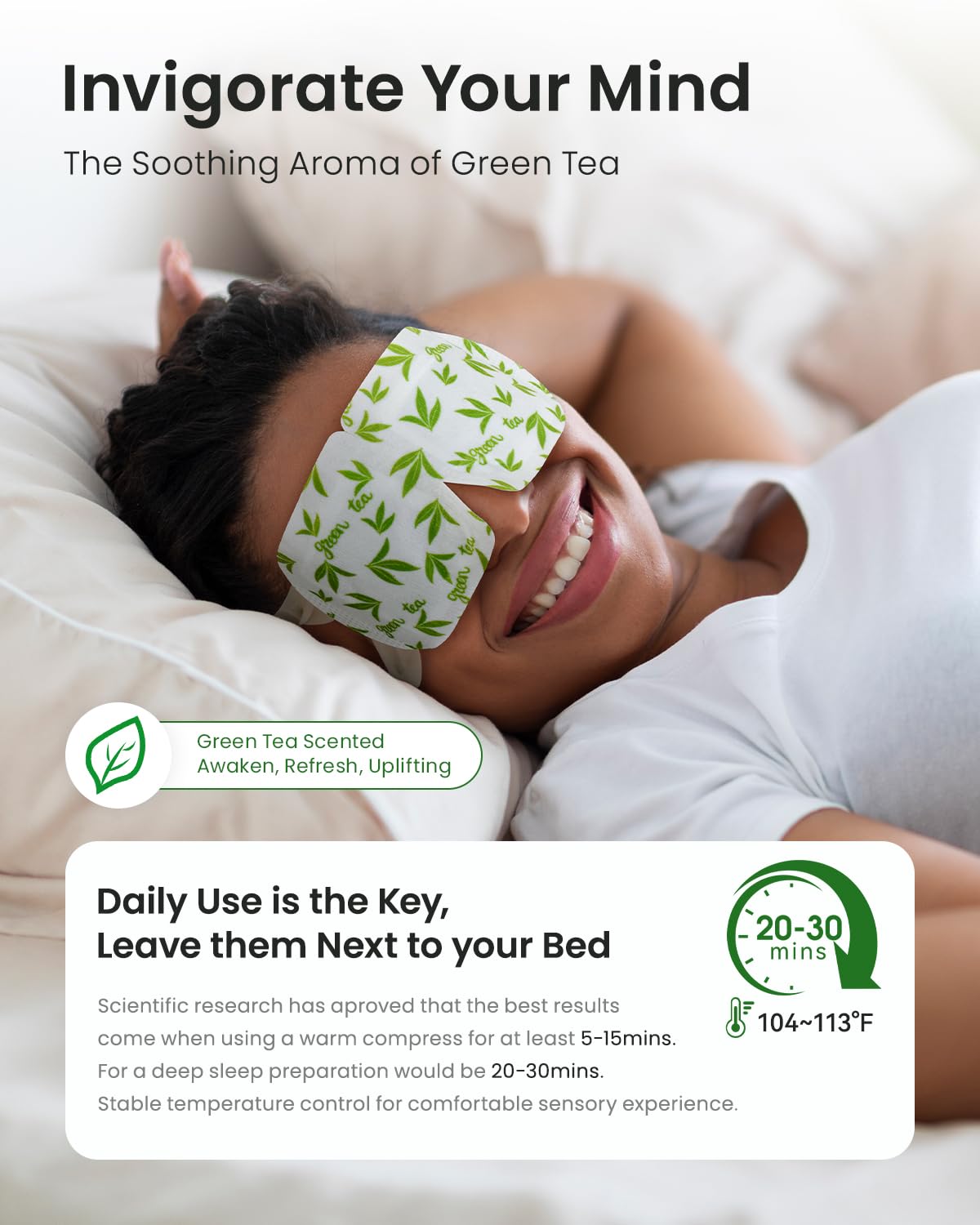 16 Packs Steam Eye Masks for Dry Eyes, Self Heating Warm Compress Unscented