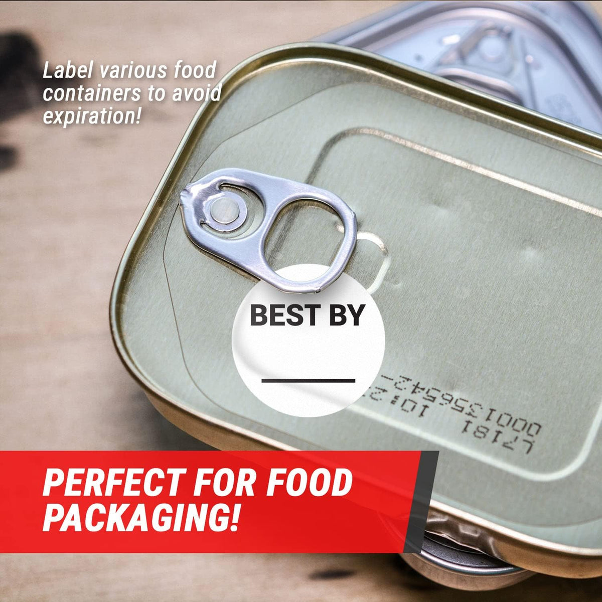 Sell By/Expiration Food Date Labels (1.5 inch, Round - 300 Labels)
