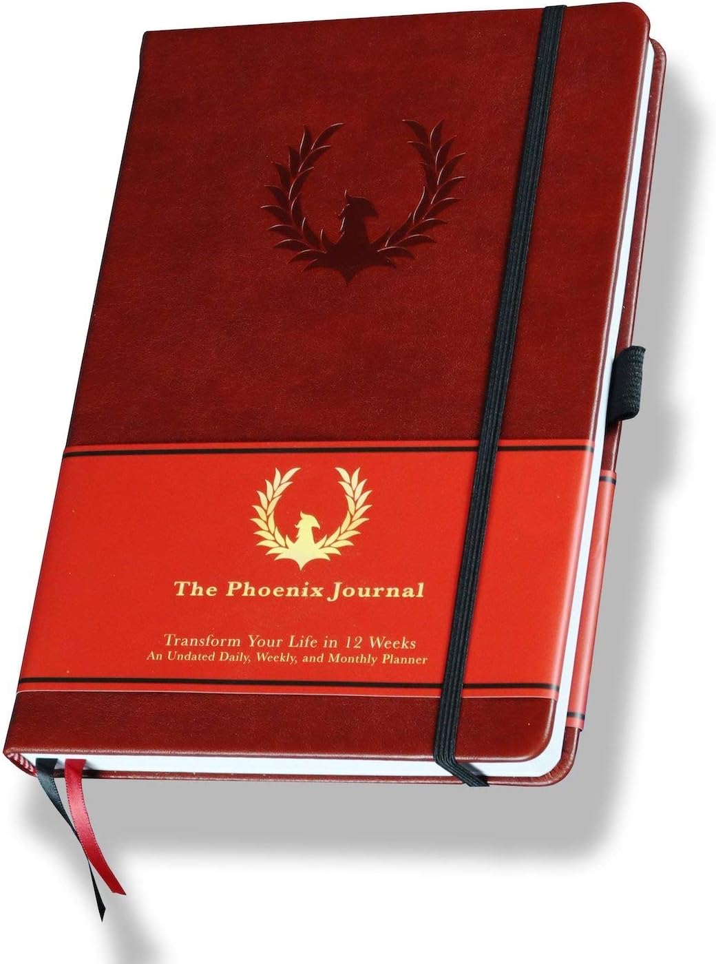 The Phoenix Journal - Quarterly Goal Planner, Daily Planner Journal & Organizer for Goal Setting, Productivity & Focus - Undated 12 Week Planner, Weekly & Monthly Planning, Habit Tracking - Hardcover - Black