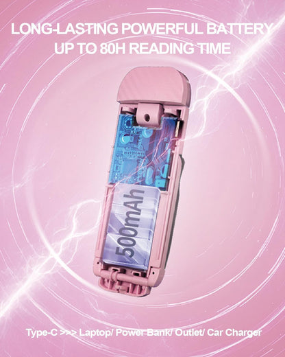 HEMONNKAM Book Reading Light, Rechargeable Clip on Booklight, Eye Caring 3 Color Temperatures & 5 Brightness Levels, Night Use for Bed, Long Lasting, Reading at Night in Bed, Romantic Purple