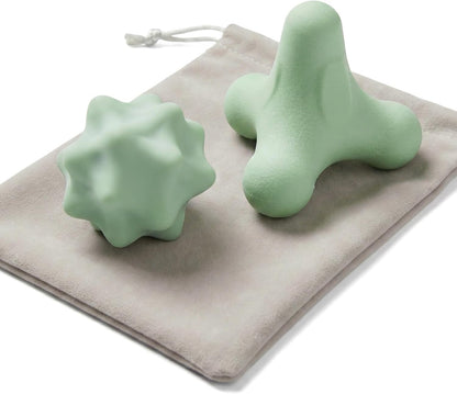 Trigger Point Massage Tool, 2 Piece Muscle Knot Relief Set | Relieve Muscle Knots & Deep Tissue Tension. Designed for Tech Neck, Shoulder & Forearm Tightness with Firm Silicone Tools