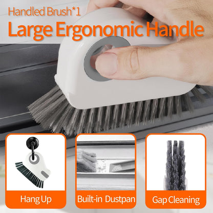13Pcs Window Track Cleaning Tools - Sliding Door Track Cleaner Kit | Window Sill Cleaner for Door, Tile, Shutter, Corner, Grout, Sink