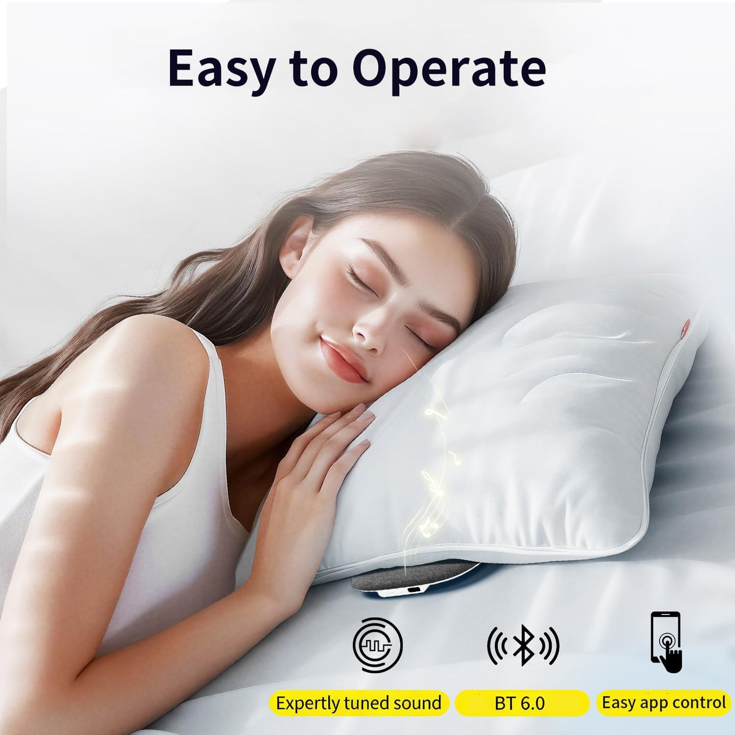 Pillow Speaker for Sleeping,Bluetooth Under Pillow Speaker for Support White Noise Sleep Timer, Speaker with Stereo Bass Perfect for Side Sleepers,Adult Kids-Blue
