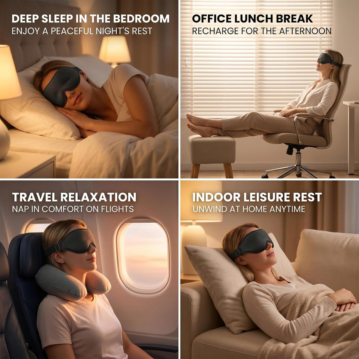 3D Cooling Gel Eye Mask for Migraines and Puffy Eyes, Cold/Heat Therapy for Dry Eyes and Sinus Pressure, 100% Blackout Sleep Mask for Side Sleepers, Adjustable Contoured Blindfold with Travel Pouch