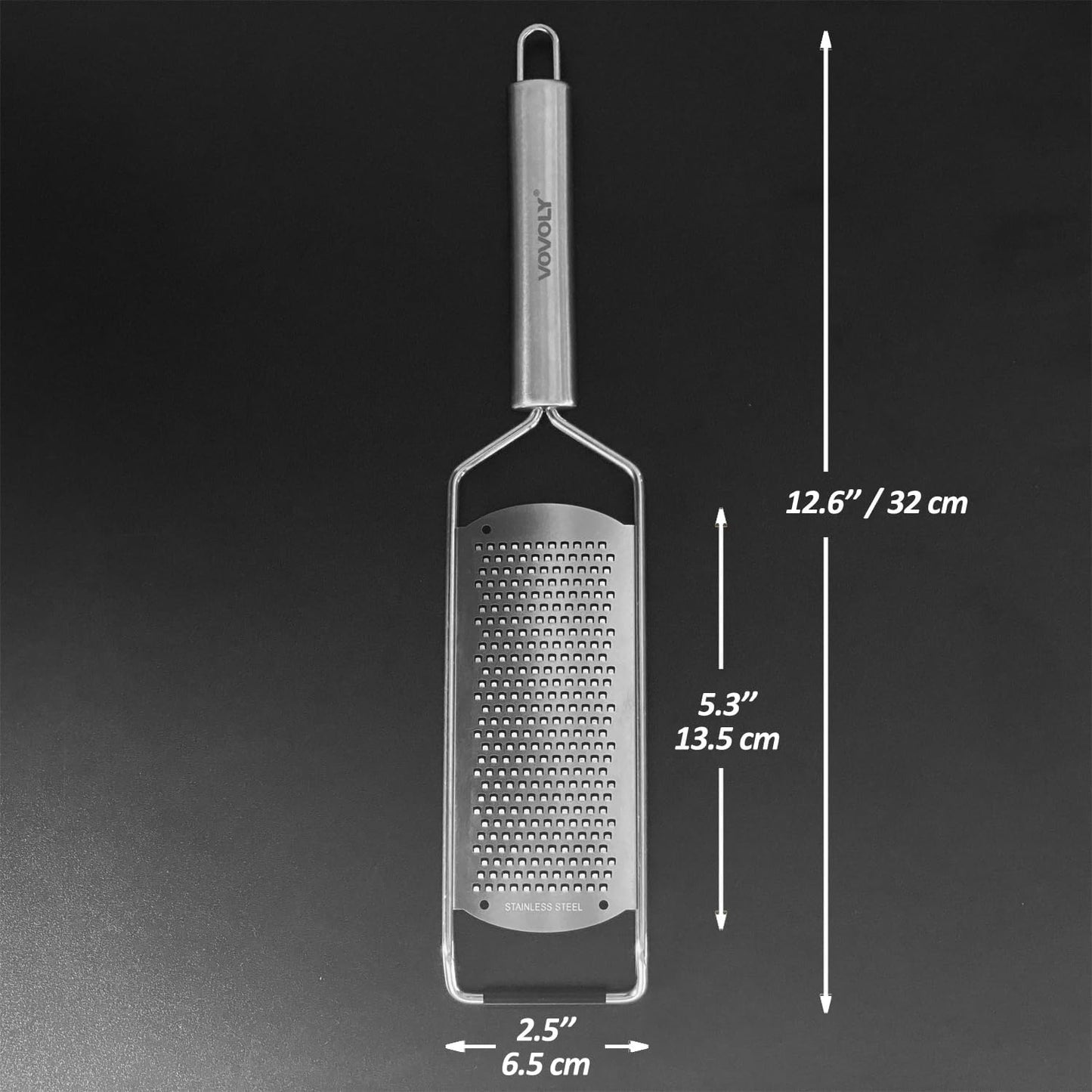 4-Pcs Pro Set Zester Grater Set, Cheese Grater with Razor-Sharp Stainless Steel Blade, Fine/Coarse/Extra Coarse/Slider Attachment