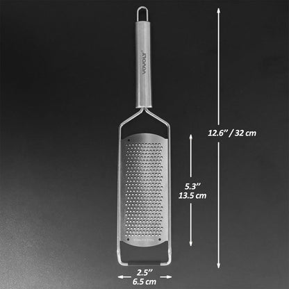 4-Pcs Pro Set Zester Grater Set, Cheese Grater with Razor-Sharp Stainless Steel Blade, Fine/Coarse/Extra Coarse/Slider Attachment