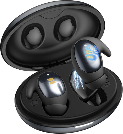 Monster Sleep Ear100 Ear Buds, Sleep Earbuds with Stereo Sound, Design for Side Sleeper, 32H Playtime, Bluetooth 6.0, ENC Noise Cancelling, IPX6 Waterproof Mini Headphones, Black