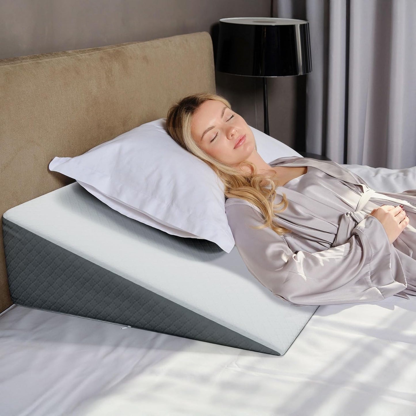 Kolbs Leg Elevation Pillow for After Surgery | Flat Top Bed Wedge Bolster Pillow for Legs | Foot, Knee, Ankle Elevation Post Surgery (Flat Top 7" Height)
