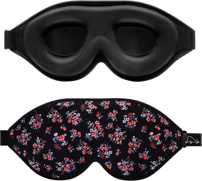 ALASKA BEAR Memory Foam Sleep Mask, Contoured Eye Cups for Women Men, Blue