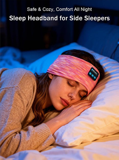 AONESY Bluetooth Headband for Sleeping, Headband Headphones for Side Sleepers & Sports, Washable & Wireless Music Headband with Secure Fit for Running, Workout, Gym, Yoga - Great Gift