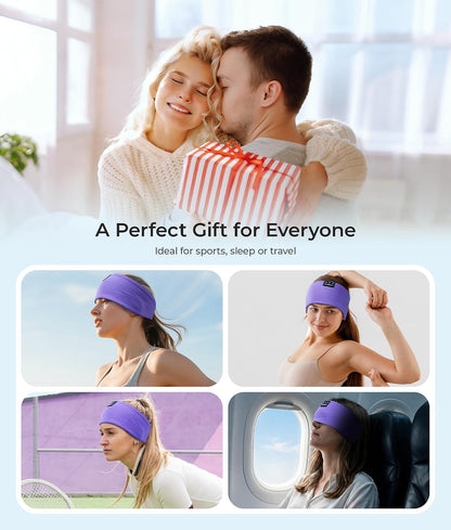 ink-topoint Sleep Headphones Bluetooth Headband, Wireless Sports Earphones | Sleeping Headphone for Side Sleepers with HD Stereo Speakers Breathable Headbands for Running, Yoga, Travel, Women&Men