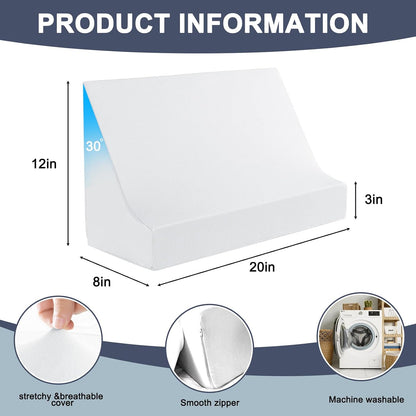 Blanket Lifter for Feet – Bed Sheet Raiser, Post-Surgery Foot Elevation Pillow with Removable Washable Cover – Leg, Knee & Ankle Pain Relief for Arthritis, Neuropathy & Recovery (White)