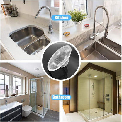 Shower Hair Drain Catcher, Stainless Steel Hair Catcher for Sink Bathroom Tub Drain Hair Catcher By Lechay (2pc)