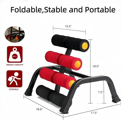 Mini Inversion Table with 8 Massage Rollers Back Stretching Machine