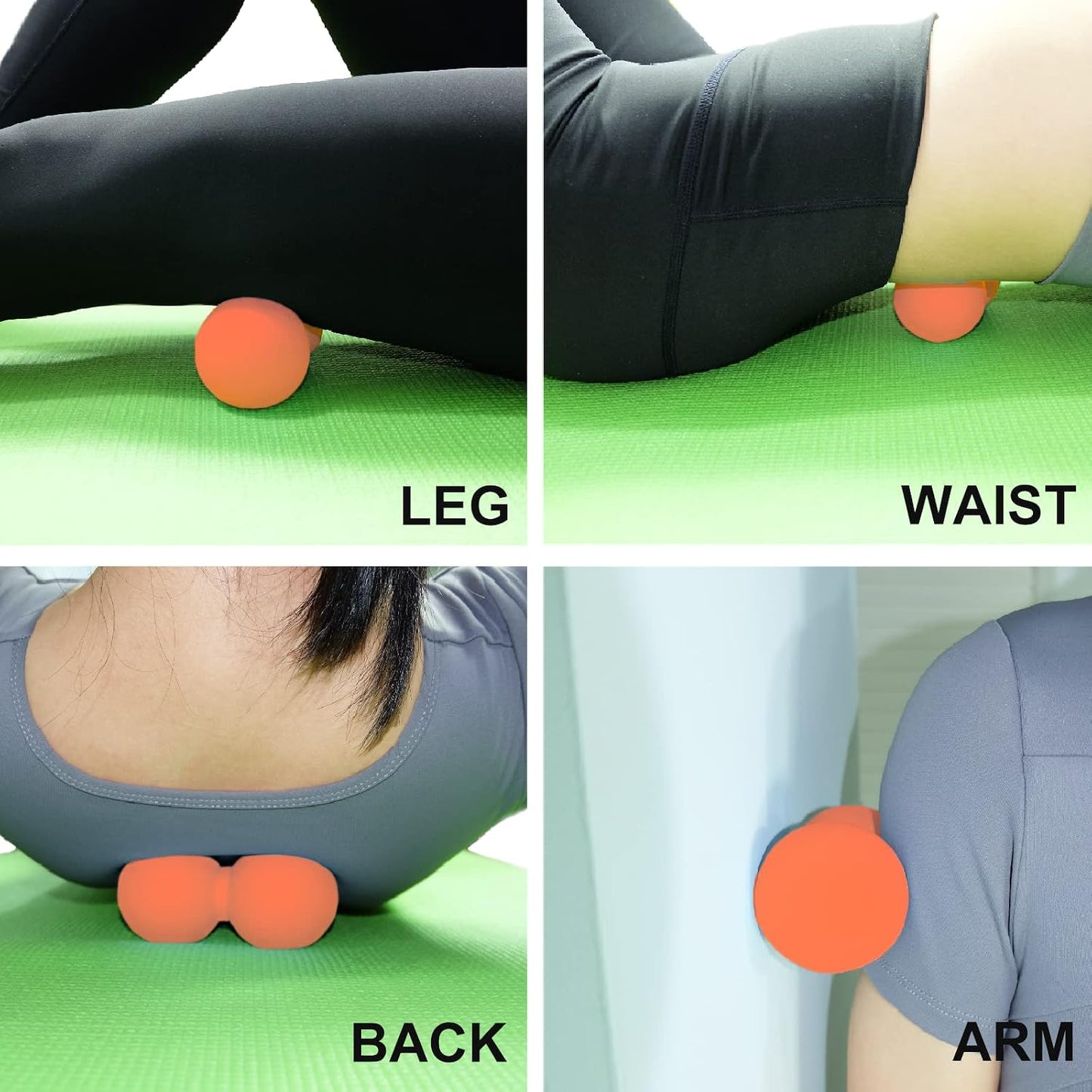 Hard Peanut Massage Ball, Double Lacrosse Massage Ball. Deep Tissue Massage Roller Mobility Ball for Physical Therapy Myofascial Release Muscle Relaxer Acupoint Massage (Blue) | Mobility Massager Tool for Deep Tissue Physical Therapy Myofascial Release