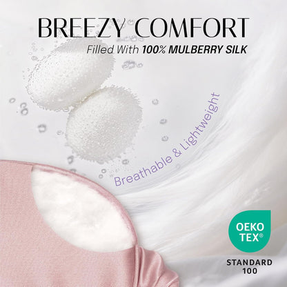 OLESILK 100% Mulberry Silk Sleep Mask for Women - Zero-Pressure Blackout