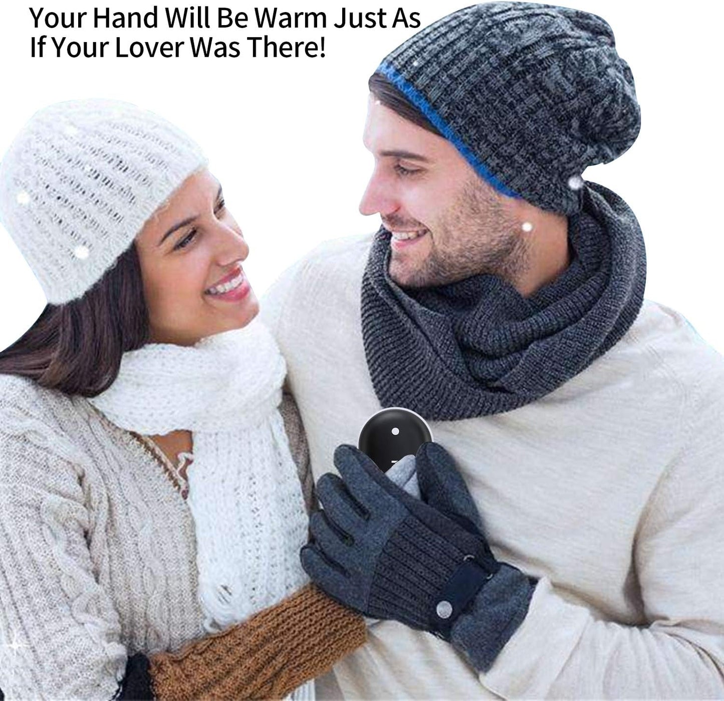 Karecel Rechargeable Hand Warmer, 5200mAh Double-Sided 4-inch Full-Surface Heat Electric Hand Warmer, Up to 11Hrs, Portable Handwarmer Pocket Heater, Tech Gifts for Men Women, Winter Essentials
