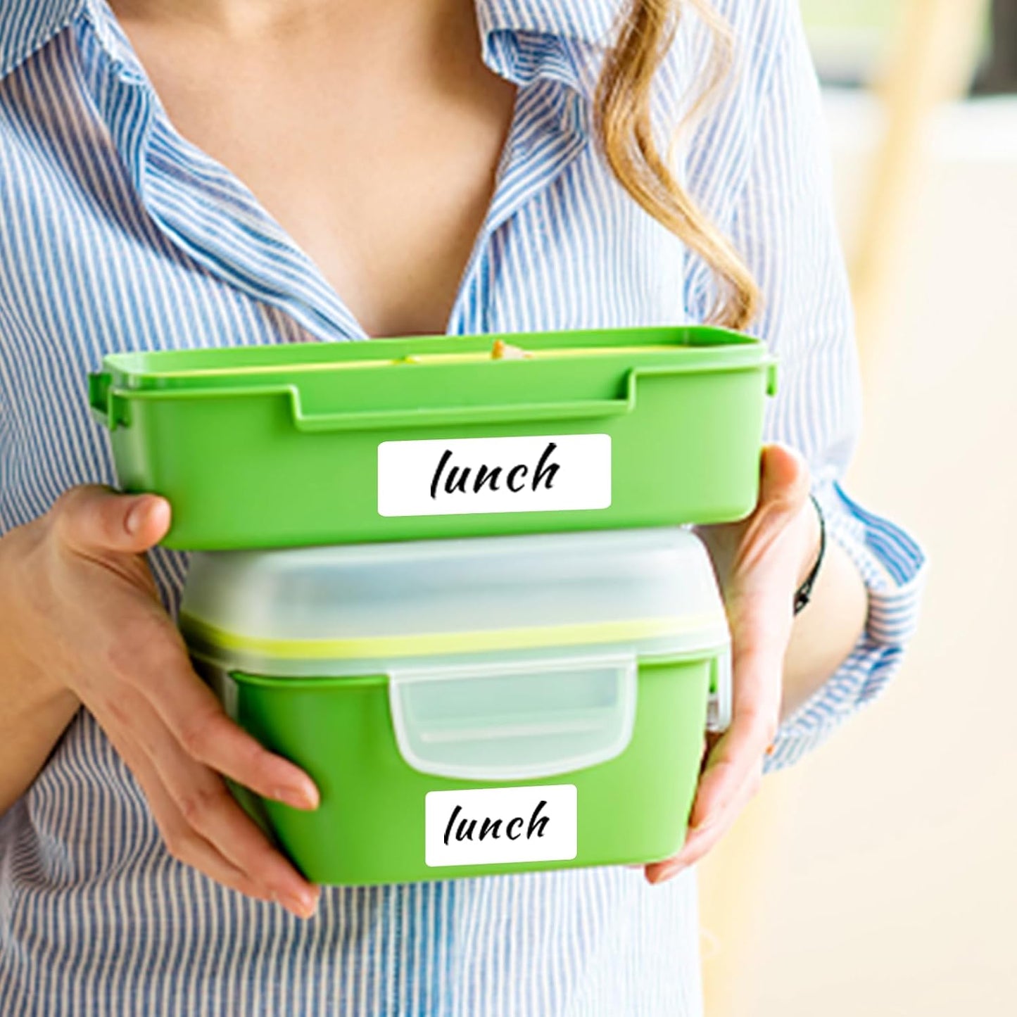 Removable Freezer Labels, Date Label 1x2 Inch Food Storage Stickers, Waterproof Oil Resistant Easy Clean Leaves no Residue 300 Total Per Roll