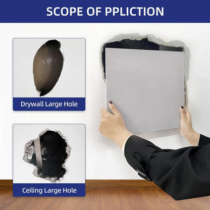 Drywall Repair Kit,Drywall Repair Panel 12” x12“,Drywall Patch Kit Large Hole,Sheetrock Repair Kit,Wall Surface Large Hole Fill Quick and Easy Solution | Sheetrock Repair for Wall Surface. Quick Fill Damaged Areas. Includes Tools for Easy Application