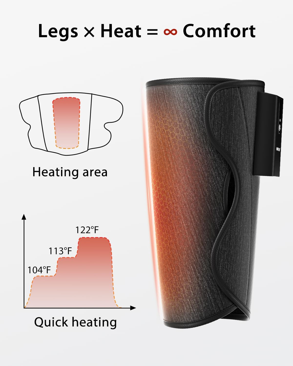 CINCOM Cordless Leg Massager with Heat and Air Compression