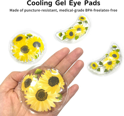 4PCS Gel Eye Ice Pack Set Reusable, Cold and Hot Compress for Eyes, Ice Pack for Eyes, Cooling Eye Pads for Eye Strain, Swelling, Redness, Dark Circles, Puffy Eyes, and Eye Recovery Surgery.