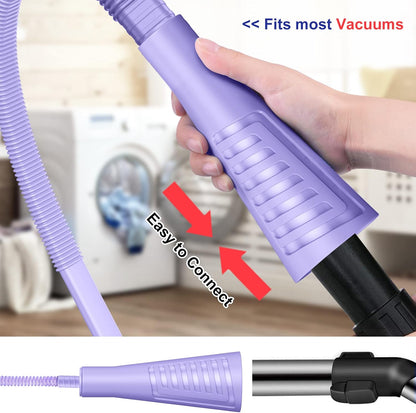 Sealegend 2 Pieces Dryer Vent Cleaner Kit Dryer Lint Vacuum Attachment Hose | Flexible Dryer Vent Vacuum Hose for Deep Cleaning/Lint Remover Kit with Guide Wire/Dryer Lint Trap Cleaner Ease of Use (Blue)