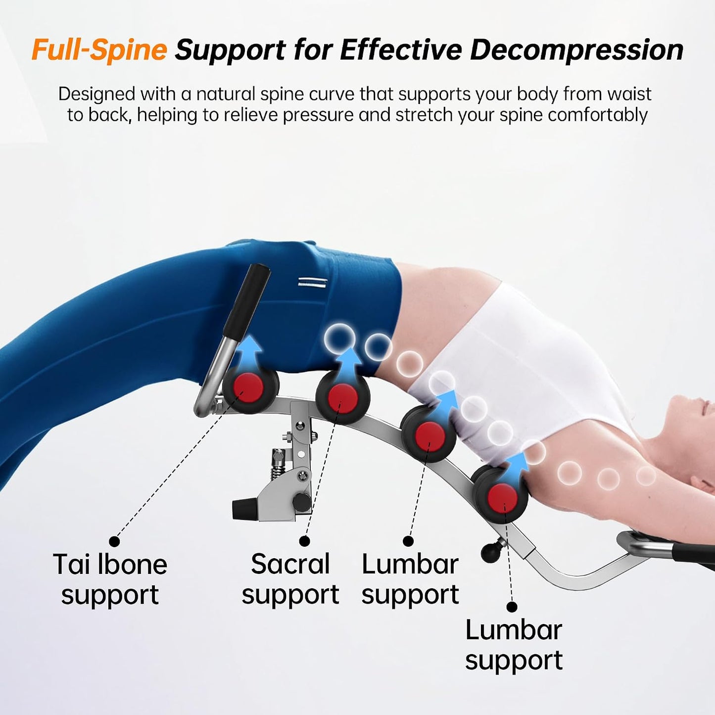 Inversion Table for Back Pain Relief - 350lbs Capacity, Improve Posture and Spinal Health - Ideal for Home and Gym Use