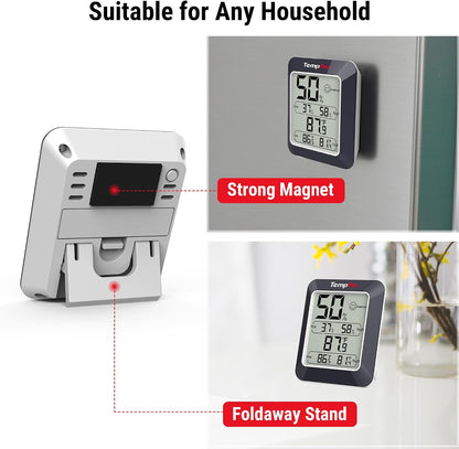 TempPro TempAir Digital Hygrometer Indoor Thermometer Humidity Monitor | Humidity Meter Room Thermometer Humidity Gauge with Temperature Humidity Monitor for House Celler Kitchen Greenhouse, 3 Pack